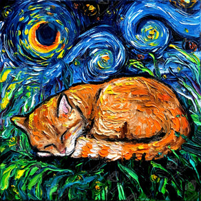 Starry Night Black Cats - Diamond Paintings 