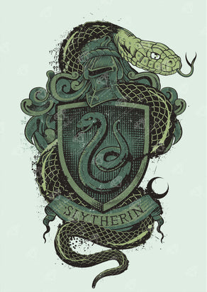 Diamond Painting Slytherin™ Crest - Tomes & Scrolls 22" x 31″ (56cm x 79cm) / Square With 7 Colors Including 1 AB / 68,952