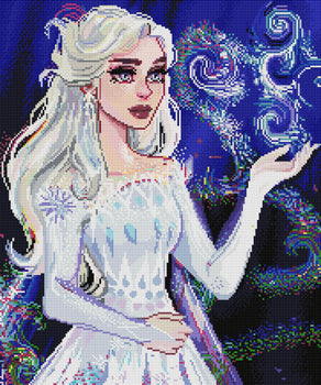 Diamond Painting Snow Queen 20" x 24" (50.7cm x 60.8cm) / Round with 43 Colors including 5 ABs / 39,277