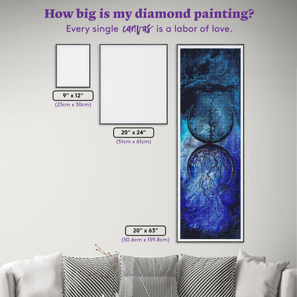 Diamond Painting Soul Secrecy 20" x 63" (50.6cm x 159.8cm) / Round with 40 Colors including 3 ABs and 2 Fairy Dust Diamonds / 106,904