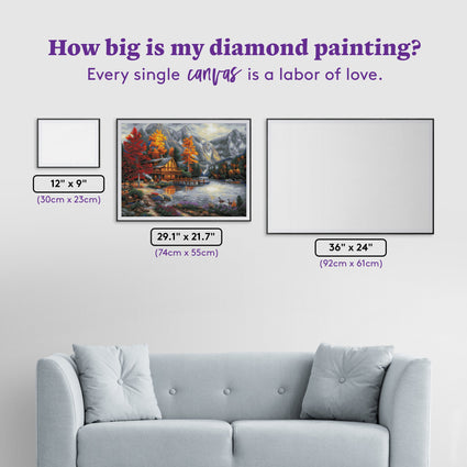 Diamond Painting Space For Reflection 29.1″ x 21.7" (74cm x 55cm) / Round With 44 Colors Including 2 ABs / 51,093