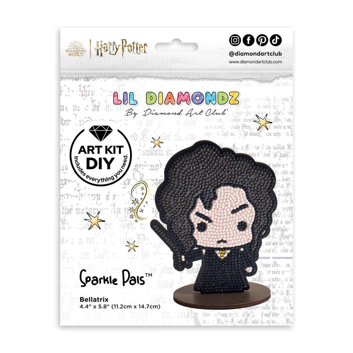 Diamond Painting Sparkle Pals™ - Bellatrix 4.4" x 5.8" (11.2cm x 14.7cm) / Round with 4 Colors including 1 Fairy Dust Diamond and 1 Iridescent Diamond / 1,163