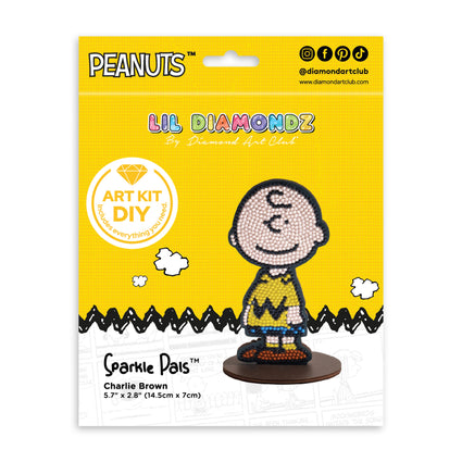 Diamond Painting Sparkle Pals™ - Charlie Brown 5.7" x 2.8" (14.5cm x 7cm) / Round with 5 Colors including 2 Fairy Dust Diamonds / 810