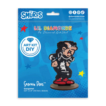 Diamond Painting Sparkle Pals™ - Gargamel 5.8" x 3.4" (14.7cm x 8.6cm) / Round with 4 Colors including 3 Fairy Dust Diamonds / 922