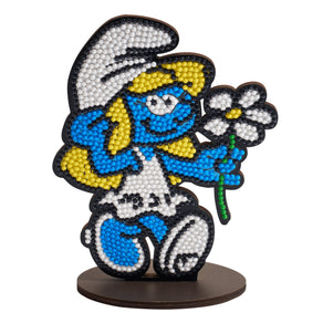 Diamond Painting Sparkle Pals™ - Smurfette 5.8" x 4.4" (14.7cm x 11.3cm) / Round with 5 Colors including 2 Fairy Dust Diamonds / 1,237