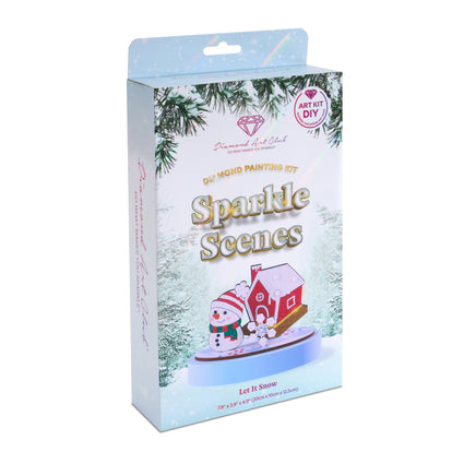 Diamond Painting Sparkle Scenes - Let It Snow 7.9" x 3.9" x 4.9" (20cm x 10cm x 12.5cm) / Round With 10 Colors Including 3 Special Diamonds and 2 Fairy Dust Diamonds / 1,457