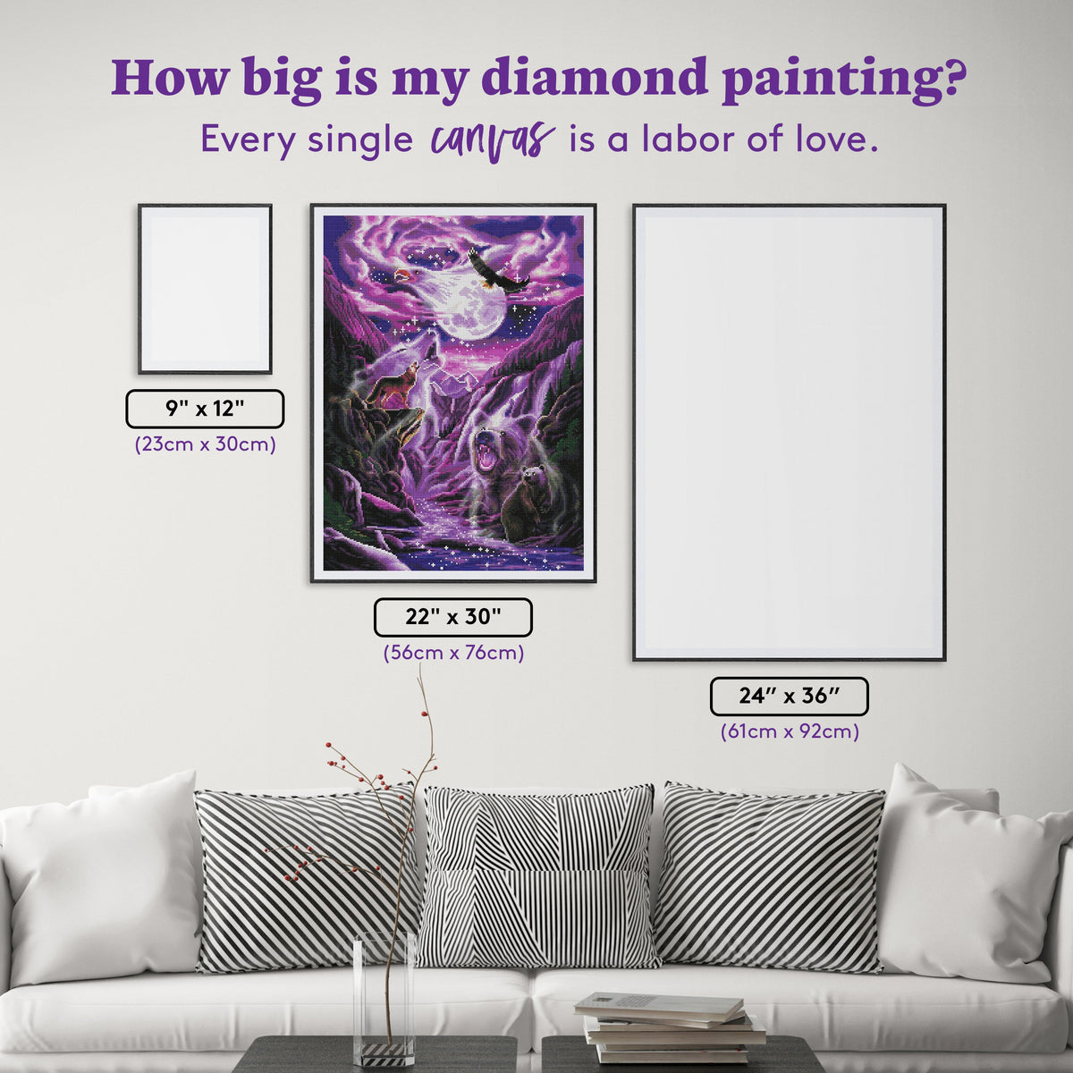 Diamond Painting Spirits 22" x 30″ (56cm x 76cm) / Round with 50 Colors including 2 ABs / 53,460