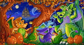 Diamond Painting Spooky Stories 52" x 27.6" (130cm x 70cm) / Square with 65 Colors including 2 ABs and 4 Fairy Dust Diamonds and 1 Iridescent Diamond / 146,682