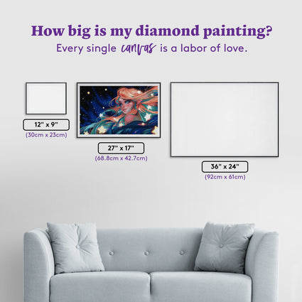 Diamond Painting Star Spirit 27" x 17" (68.8cm x 42.7cm) / Round with 52 Colors including 1 AB and 5 Fairy Dust Diamonds / 38,750