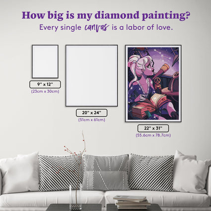 Diamond Painting Stargazing 22" x 31" (55.6cm x 78.7cm) / Round with 35 Colors including 3 ABs and 3 Fairy Dust Diamonds / 99,193