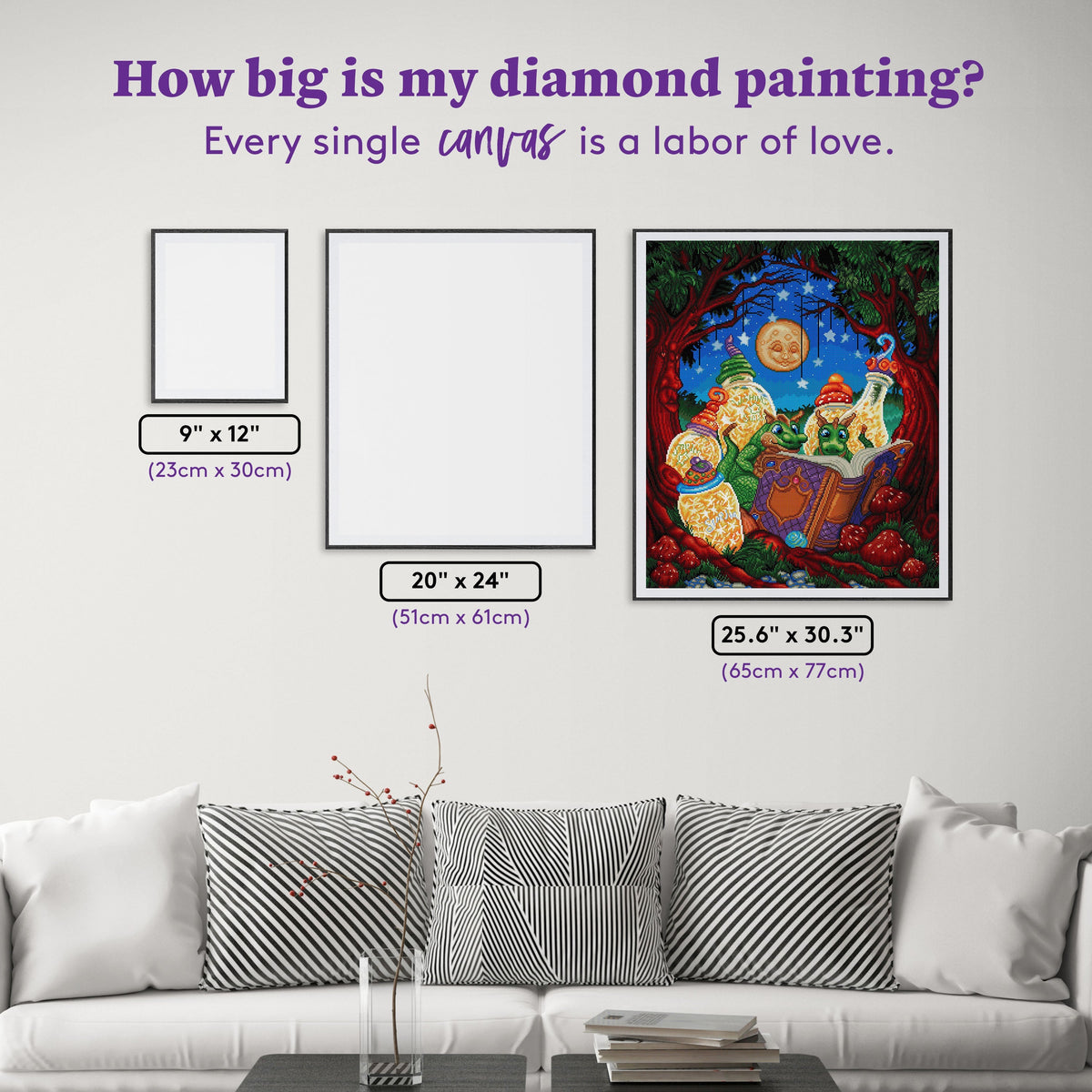 Diamond Painting Starlight Stories 25.6" x 30.3" (65cm x 77cm) / Square with 61 Colors including 5 ABs and 2 Fairy Dust Diamonds / 80,649