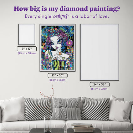 Diamond Painting Sweet Tooth 22" x 30″ (56cm x 76cm) / Round with 33 Colors Including 1 Glow-in-the-Dark / 53,460