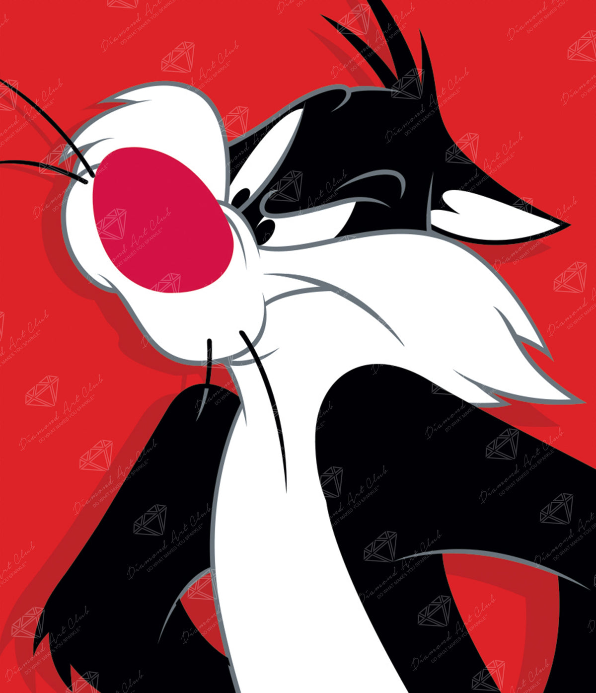 Diamond Painting Sylvester™ the Cat 13" x 15" (32.8cm x 38cm) / Round With 5 Colors Including 1 ABs / 15,912