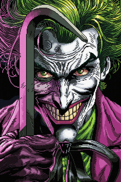 Diamond Painting The Clown Prince of Crime 20" x 30" (51cm x 76cm) / Square With 44 Colors Including 2 ABs / 62,220