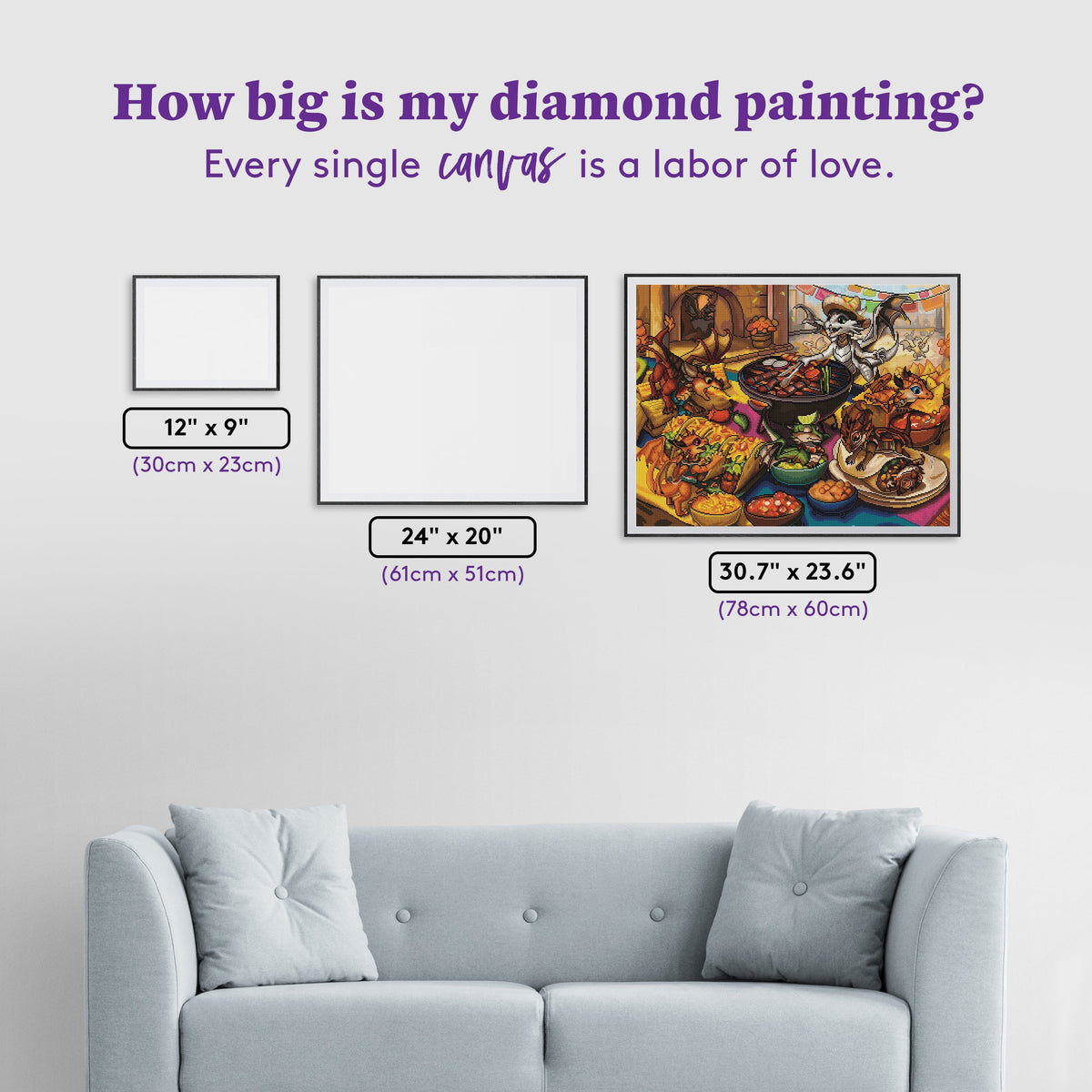 Diamond Painting The Fiesta 30.7" x 23.6" (78cm x 60cm) / Square With 74 Colors Including 5 ABs and 1 Fairy Dust Diamond / 75,433