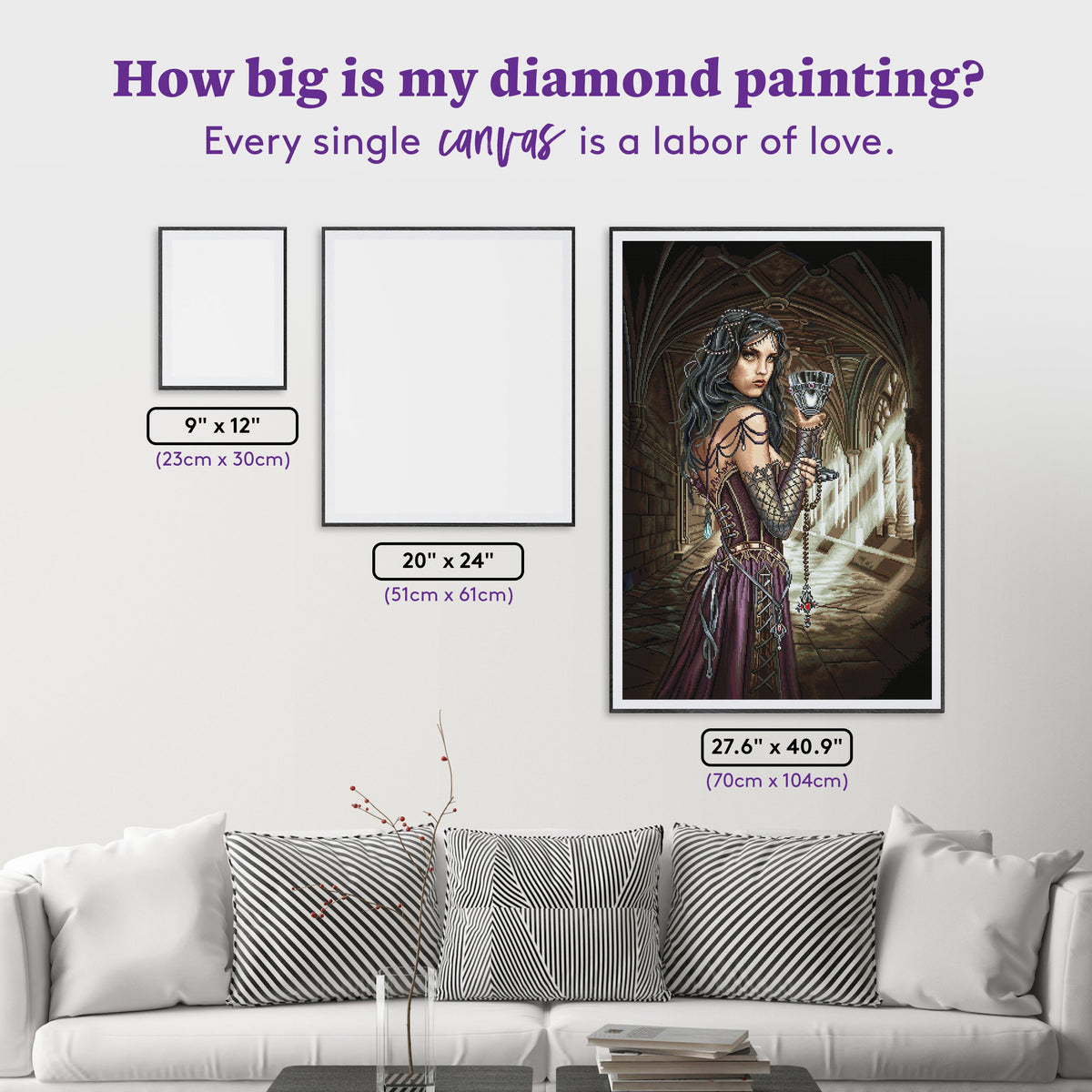 Diamond Painting The Name of the Rose 27.6" x 40.9" (70cm x 104cm) / Square with 54 Colors including 1 AB and 1 Electro Diamond and 2 Iridescent Diamonds and 2 Fairy Dust Diamonds / 117,177