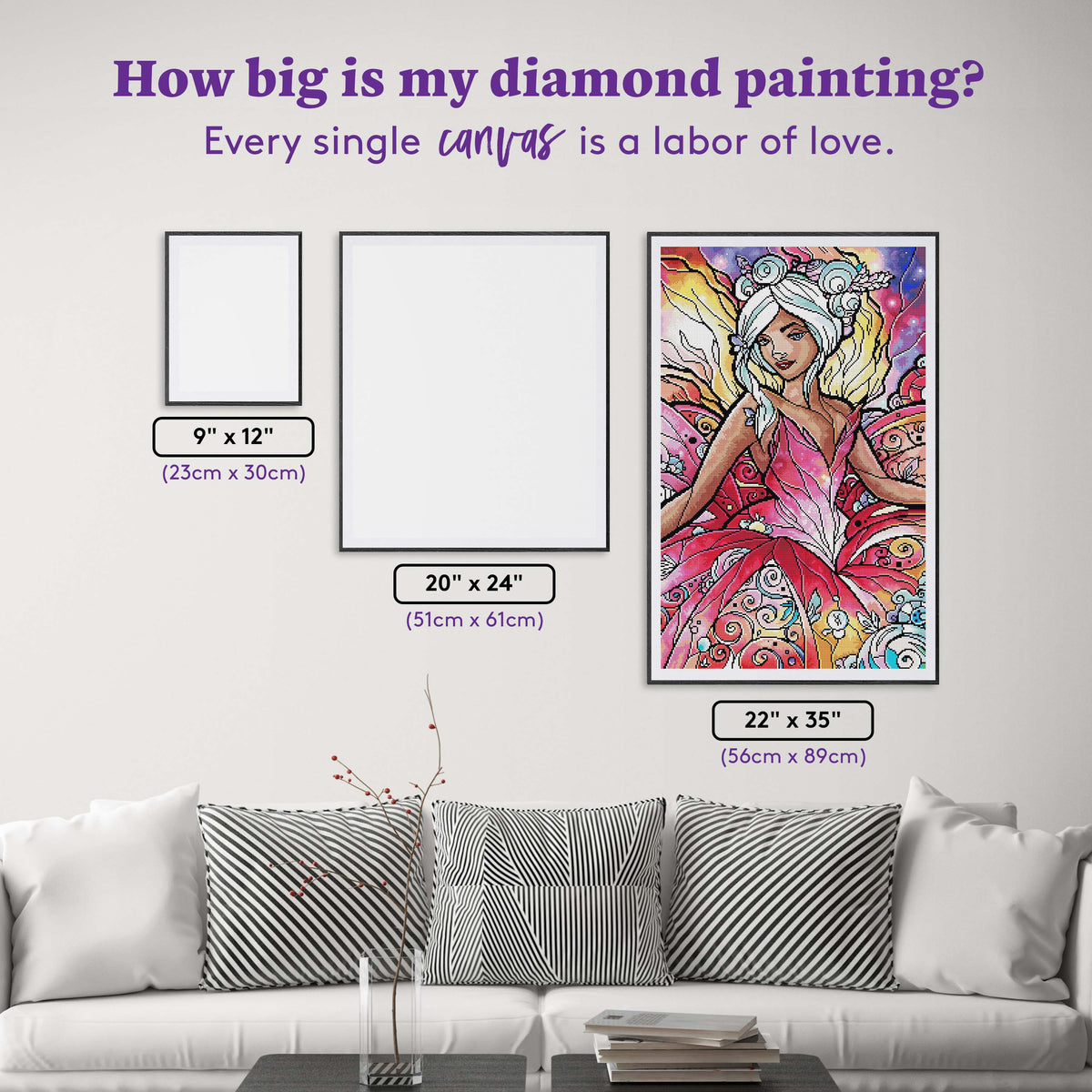 Diamond Painting The Sugar Plum Fairy 22" x 35″ (56cm x 89cm) / Round with 45 Colors including 2 ABs / 62,370