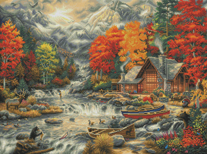 Diamond Painting Treasures of the Great Outdoors 37" x 28″ (94cm x 70cm) / Square with 53 Colors including 3 ABs / 103,321