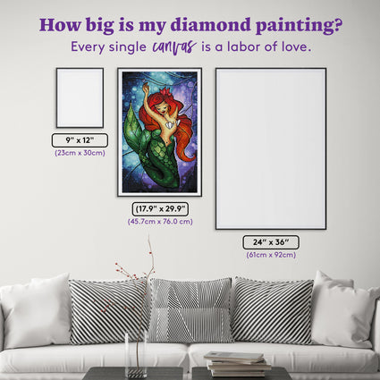 Diamond Painting Undersea Dreaming (17.9" x 29.9" (45.7cm x 76.0 cm) / Round With 39 Colors including 2 ABs / 45,816