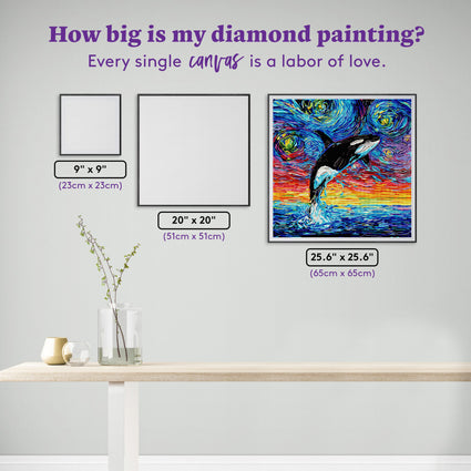 Diamond Painting Van Gogh Never Saw Alaska 25.6" x 25.6" (65cm x 65cm) / Square with 57 Colors including 2 ABs and 4 Fairy Dust Diamonds / 68,121