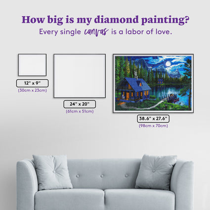 Diamond Painting Waiting for Master 38.6" x 27.6″ (98cm x 70cm) / Square with 55 Colors including 4 ABs / 107,476