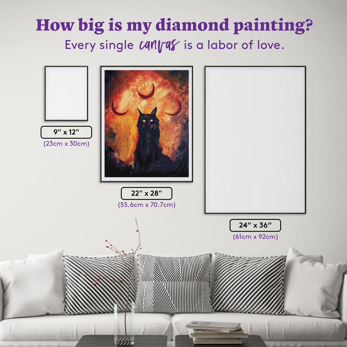 Diamond Painting Waiting for the Witch 22" x 28" (55.6cm x 70.7cm) / Round with 62 Colors including 2 ABs and 2 Fairy Dust Diamonds / 51,914