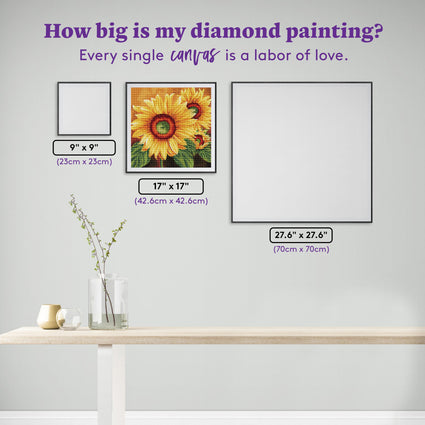 Diamond Painting We Are Sun 17" x 17" (42.6cm x 42.6cm) / Round with 25 Colors including 3 ABs / 23,104