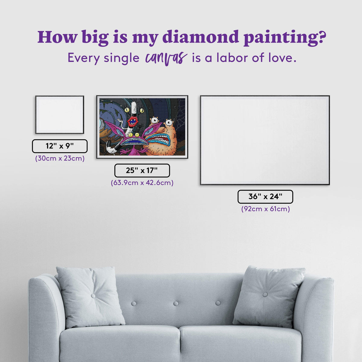 Diamond Painting What's That Smell? 25" x 17" (63.9cm x 42.6cm) / Round With 41 Colors Including 1 ABs and 1 Fairy Dust Diamonds / 34,656