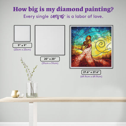 Diamond Painting When I Lost You 27.6" x 27.6" (69.9cm x 69.9cm) / Square with 49 Colors including 4 ABs and 4 Fairy Dust Diamonds / 78,961