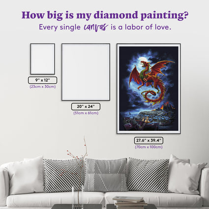 Diamond Painting Whitby Wyrm 27.6" x 39.4" (70cm x 100cm) / Square with 54 Colors including 2 ABs and 2 Fairy Dust Diamonds / 112,681