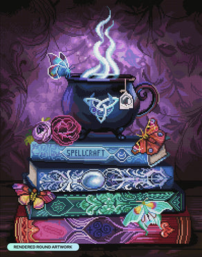 Diamond Painting Witch's Brew 22" x 28" (55.8cm x 70.6cm) / Round With 67 Colors Including 2 ABs and 4 Fairy Dust Diamonds / 50,148