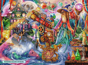 Diamond Painting Wizard's Spell 37" x 27.6" (94cm x 70cm) / Square with 88 Colors including 5 ABs and 3 Fairy Dust Diamonds / 105,937