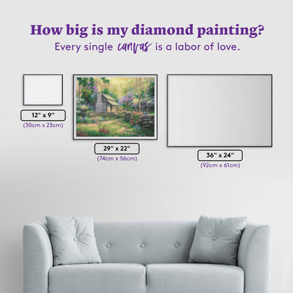 Diamond Painting Woodland Oasis 29" x 22" (74cm x 56cm) / Round With 59 Colors Including 3 ABs / 52,536