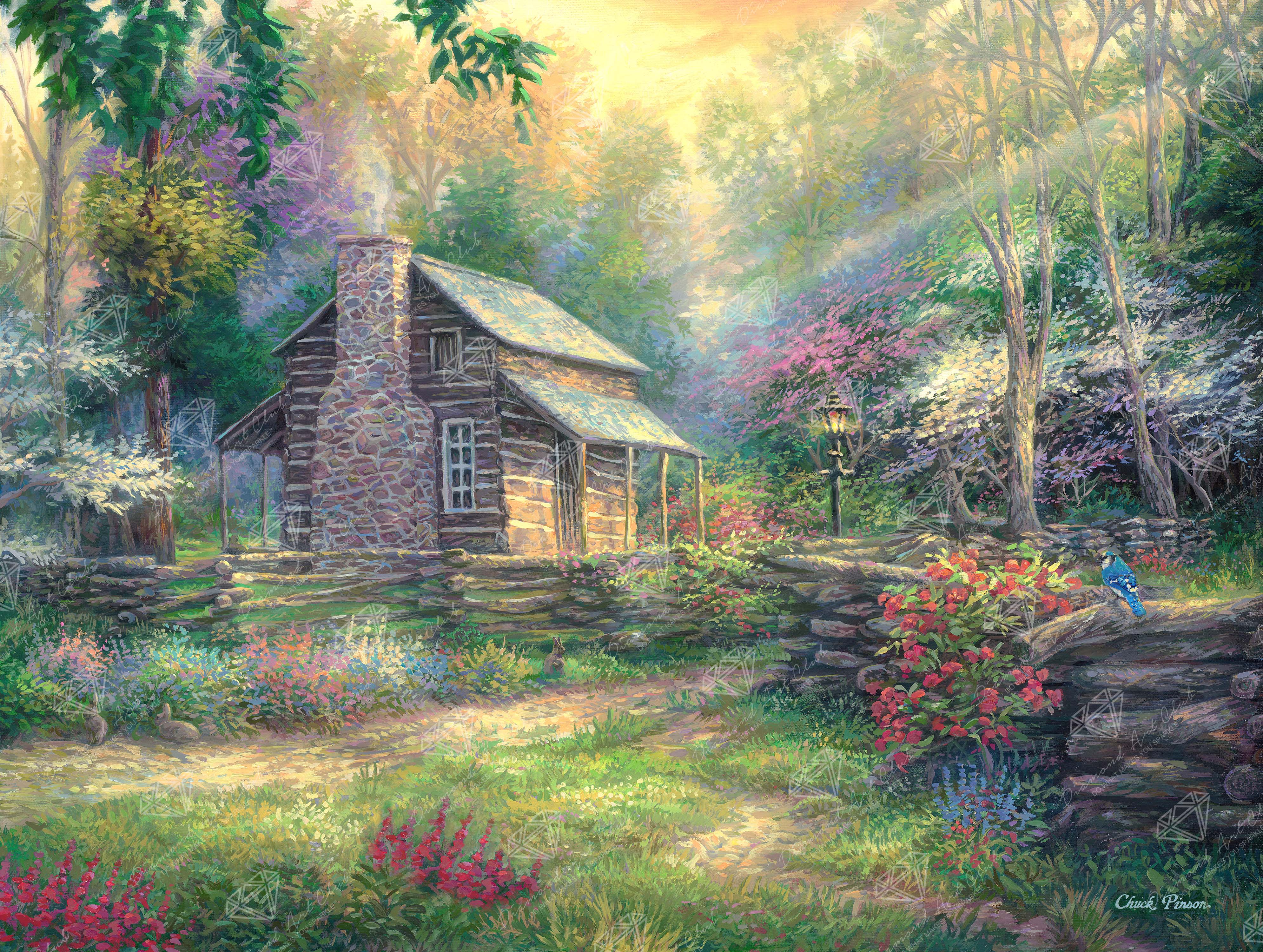 Diamond hotsell Art Club Brookside Retreat diamond painting kit