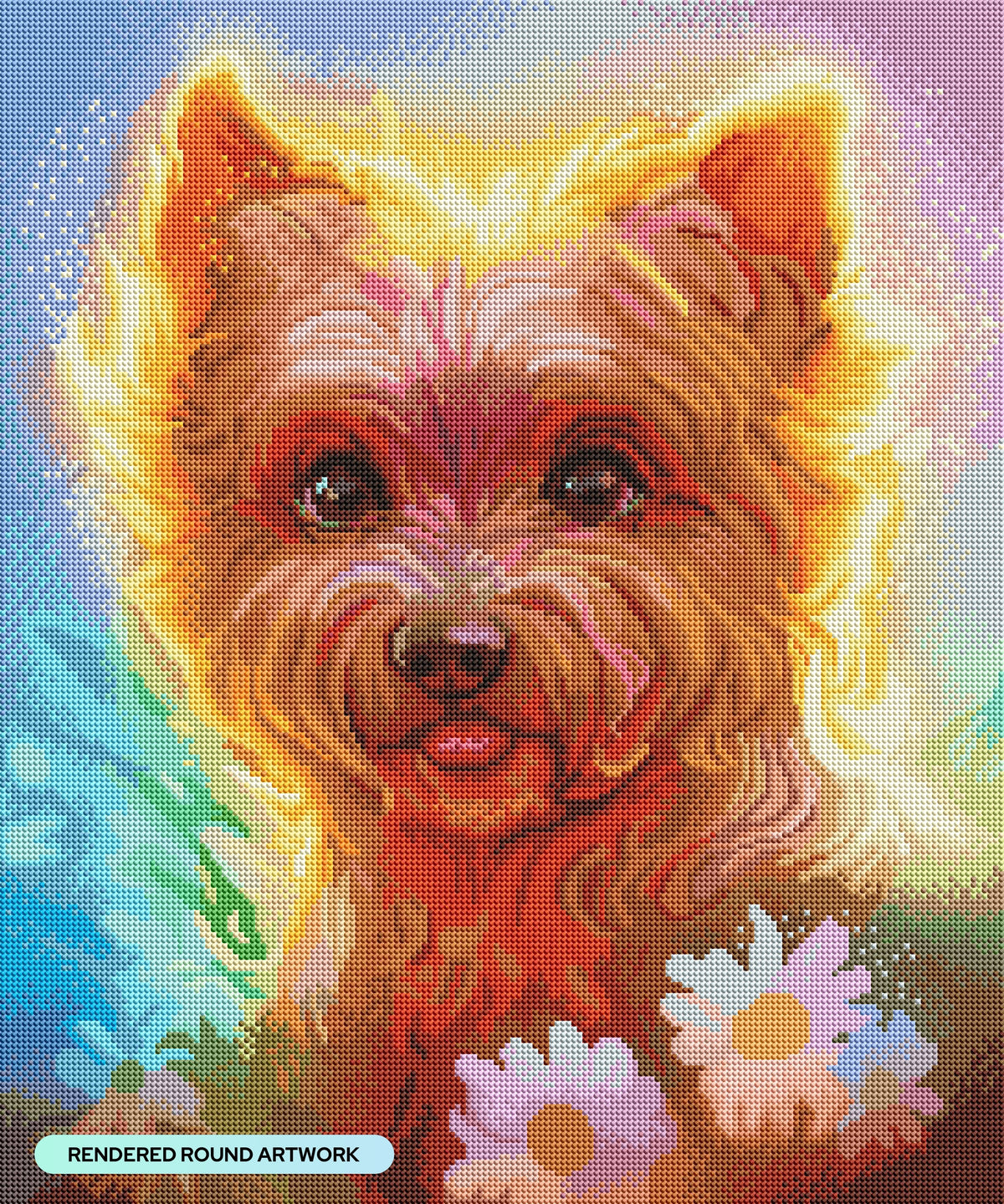 Diamond Painting Yorkie Glow