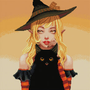 Diamond Painting A Little Witchy 20" x 20" (51cm x 51cm) / Square With 34 Colors Including 3 ABs / 40,401