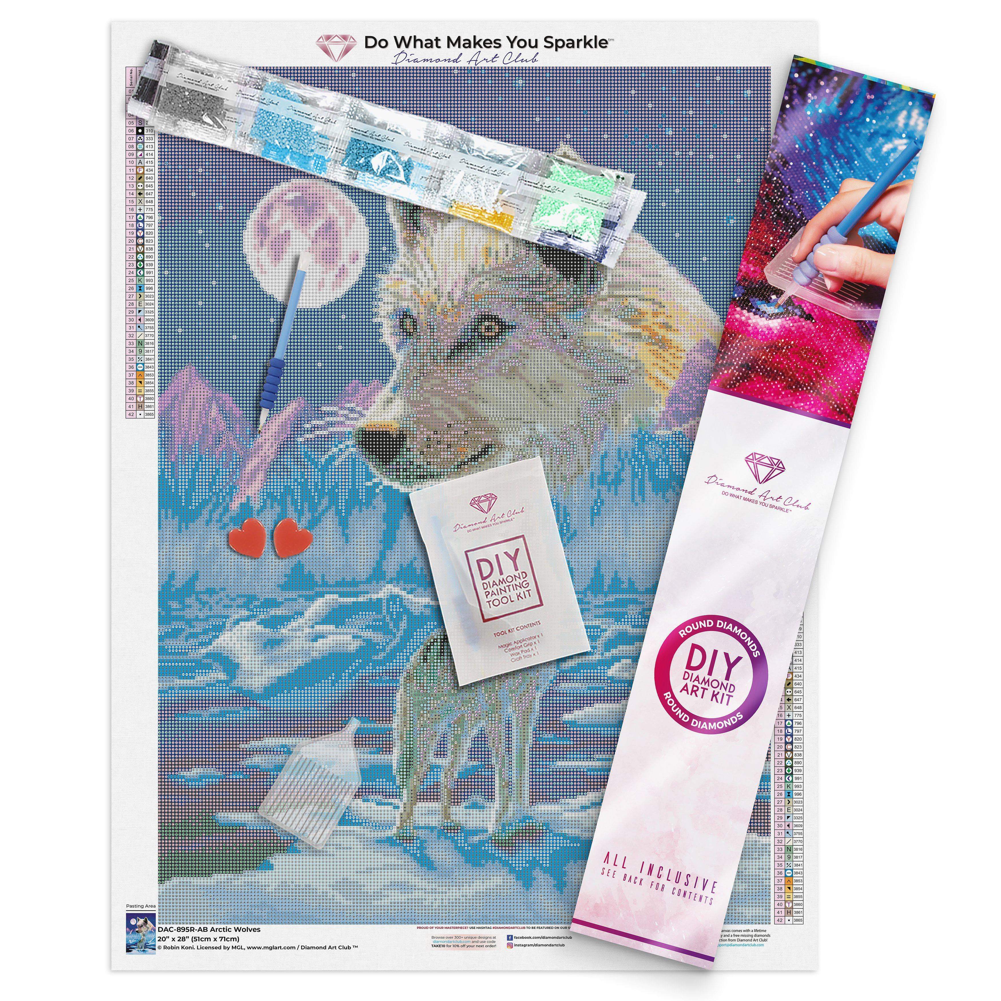 #1 DIY Diamond Art Painting Kit - Colorful Wolf | Diamond Painting Kit | Diamond Art Kits for Adults | Diamond Art Club