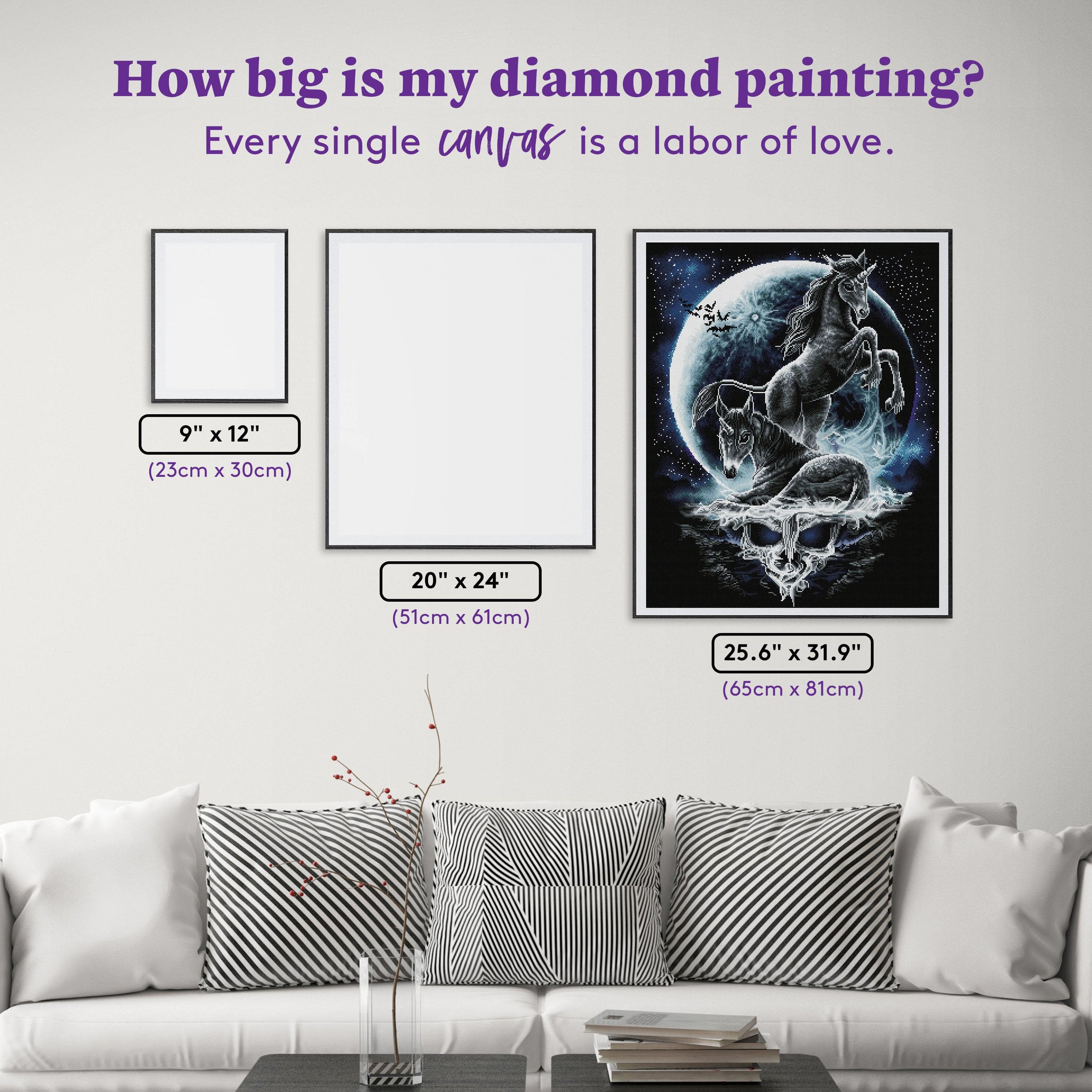 Grafix Unicorn Diamond painting & love Diamond painting, 2 diamond  painting sets 