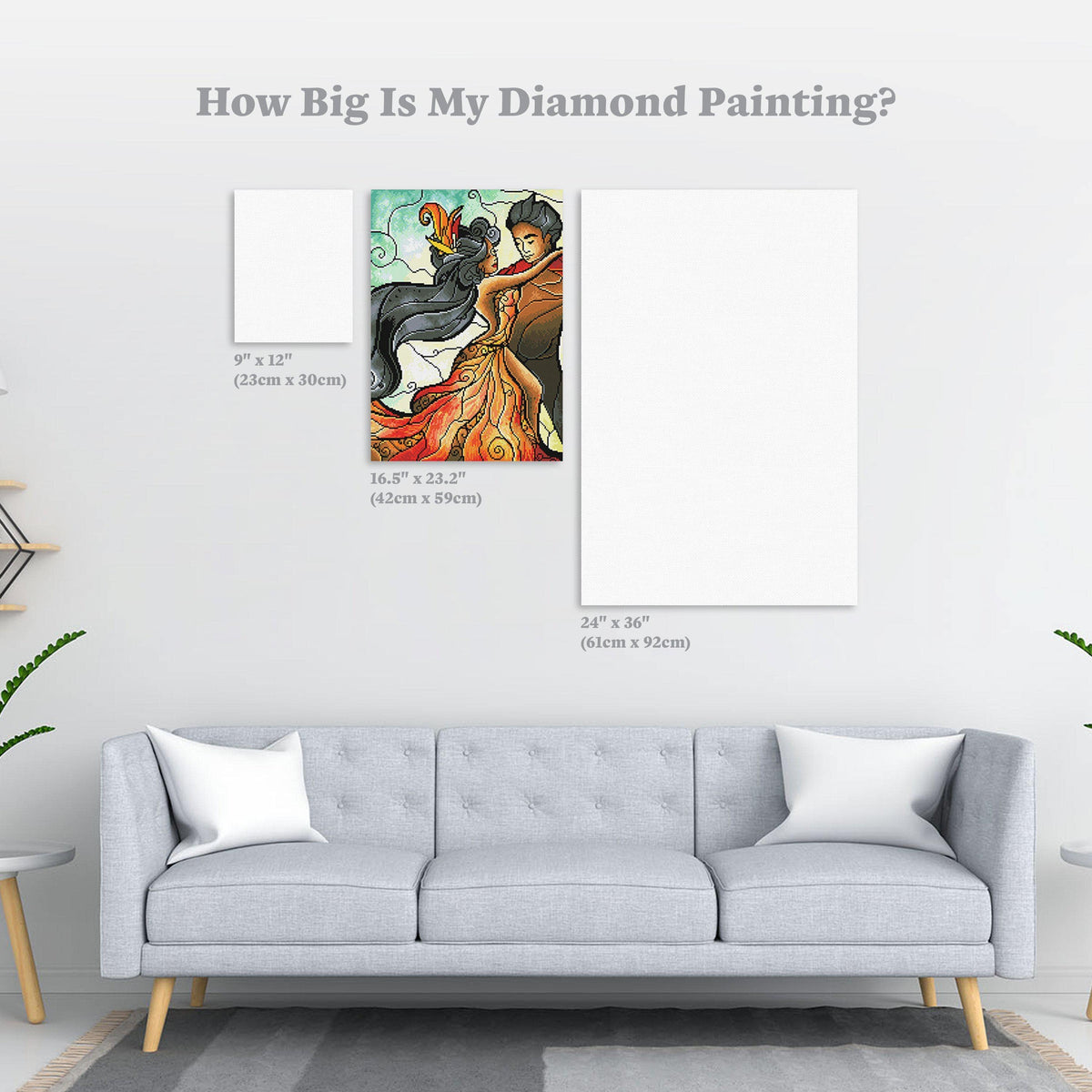 Diamond Painting Bailar Conmigo 16.5" x 22.2" (42cm x 59cm) / Round With 36 Colors including 1 AB / 30,932