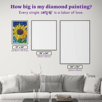 Diamond Painting Basking in the Glory 13" x 20" (32.8cm x 50.7cm) / Round with 26 Colors including 4 ABs / 21,177