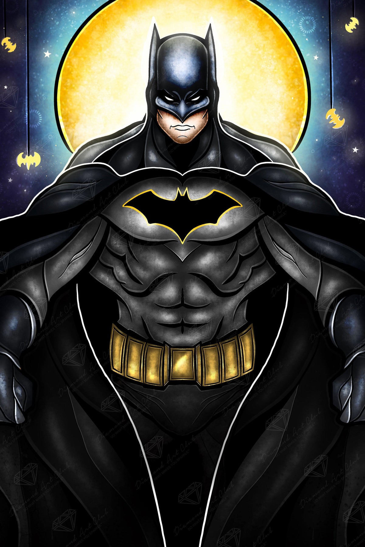 Diamond Painting Batman (MM) 20" x 30" (51cm x 76cm) / Square with 29 Colors including 3 ABs / 60,501