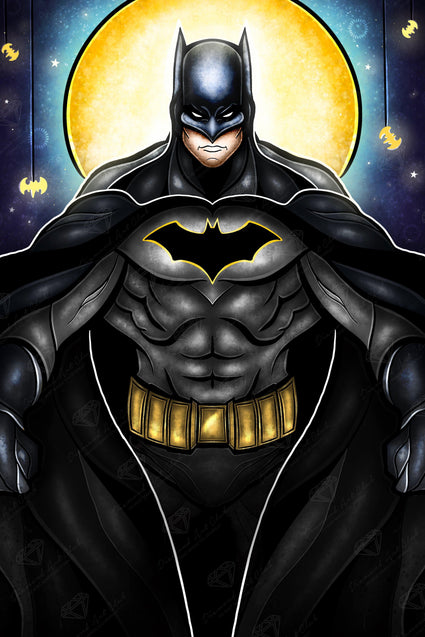 Batman Diamond Painting- 5d Diamond Painting Kits, DIY Tool Kit Art Supplies-  Fun Gifts for Adults Children, Craftwork for Indoor Dcor 12x16inch 