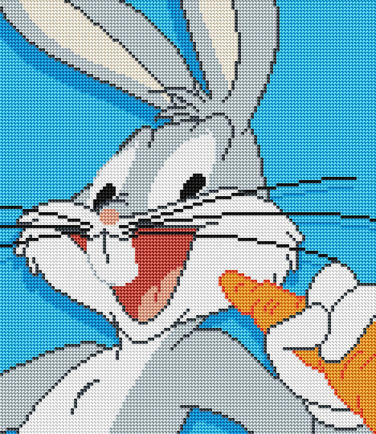 Diamond Painting Bugs Bunny™ 13" x 15" (32.8cm x 37.8cm) / Round With 11 Colors Including 1 ABs / 15,795