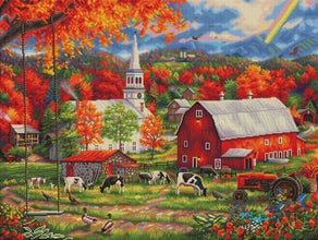 Diamond Painting Country Blessings 36.6" x 27.6" (93cm x 70cm) / Square With 66 Colors Including 3 ABs / 104,813