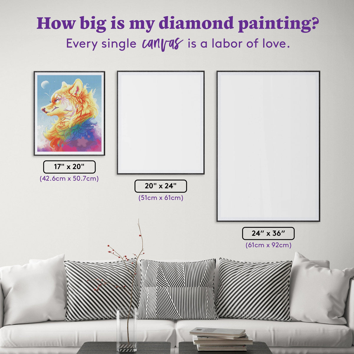 Diamond Painting Daylight 17" x 20" (42.6cm x 50.7cm) / Round With 51 Colors Including 2 ABs and 1 Fairy Dust Diamonds / 27,512