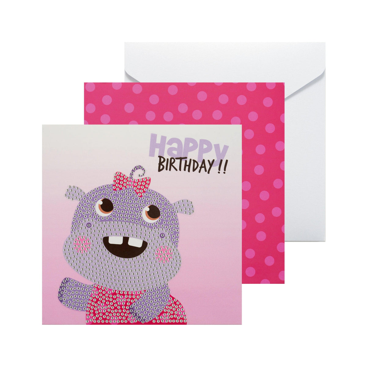 Diamond Painting DIY Birthday Cards (3-Pack) 5.9" x 5.9" (15cm x 15cm) / Round