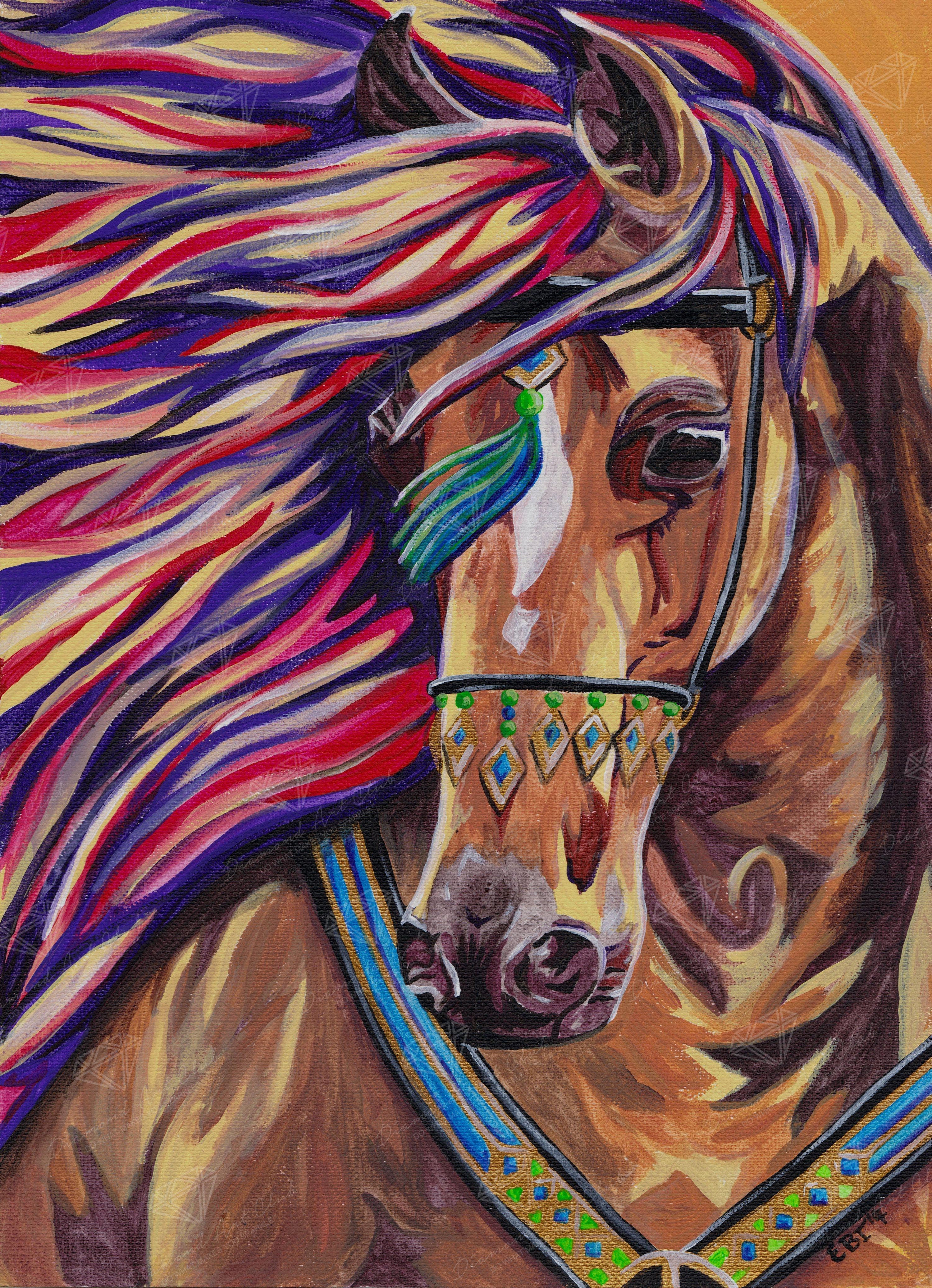 Abstract Brown Horse Head Diamond Painting 