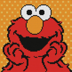 Diamond Painting Elmo™ Portrait 9" x 9" (23cm x 23cm) / Round with 6 Colors including 1 AB / 6,561