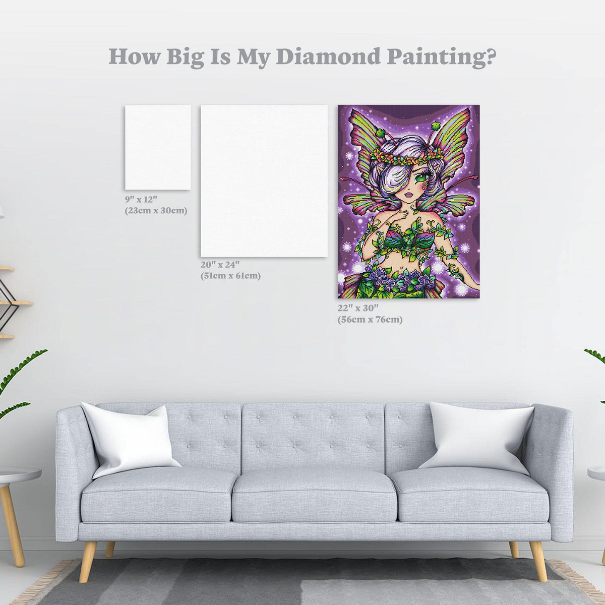 Diamond Painting Faye 22" x 30″ (56cm x 76cm) / Round with 43 Colors including 3 ABs / 54,126