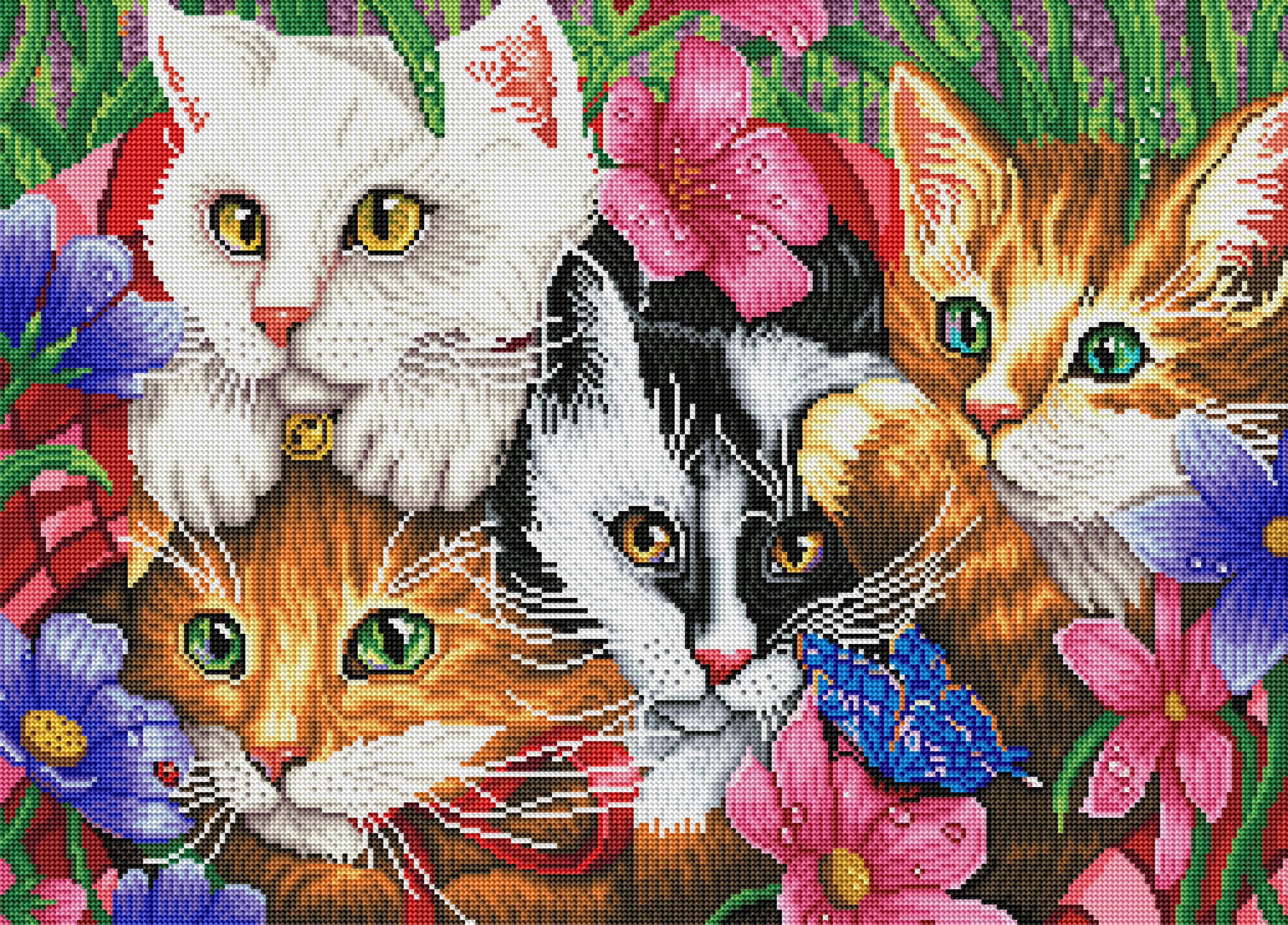 Kittens and Fish Tank – Diamond Art Club